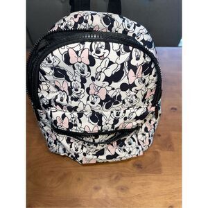 Bioworld Disney Minnie Mouse‎ Print Allover White Pink Black Mini Backpack